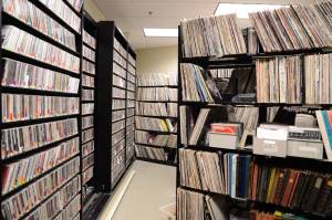 WREK's vault of CD's and vinyl